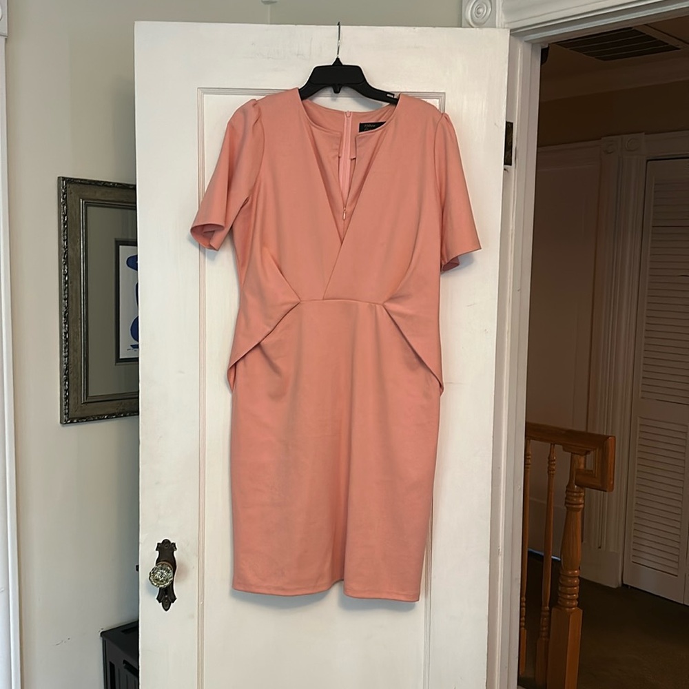 Pink work dress.